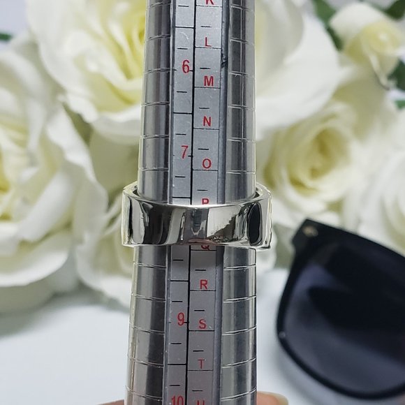 935 Silver Men Vintage Jewelry Wedding Ring Round Cubic Zircon - Picture 5 of 8